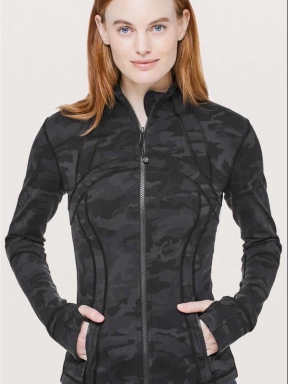 lululemon athletica Black Camo Full-Zip Jacket